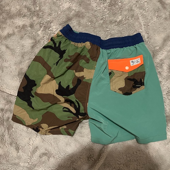 Polo by Ralph Lauren Teal and Camouflage Swim Shorts